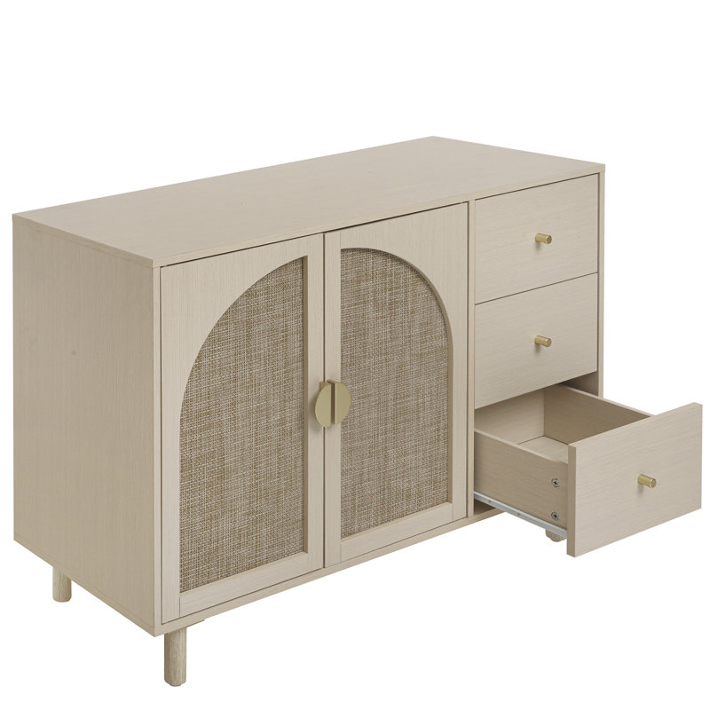 2 Door 3 Drawer Cabinet, Natural