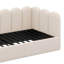 Divan-lit simple tapissier relevable avec tête de lit, structure de lit plateforme en velours avec rangement hydraulique-117487203