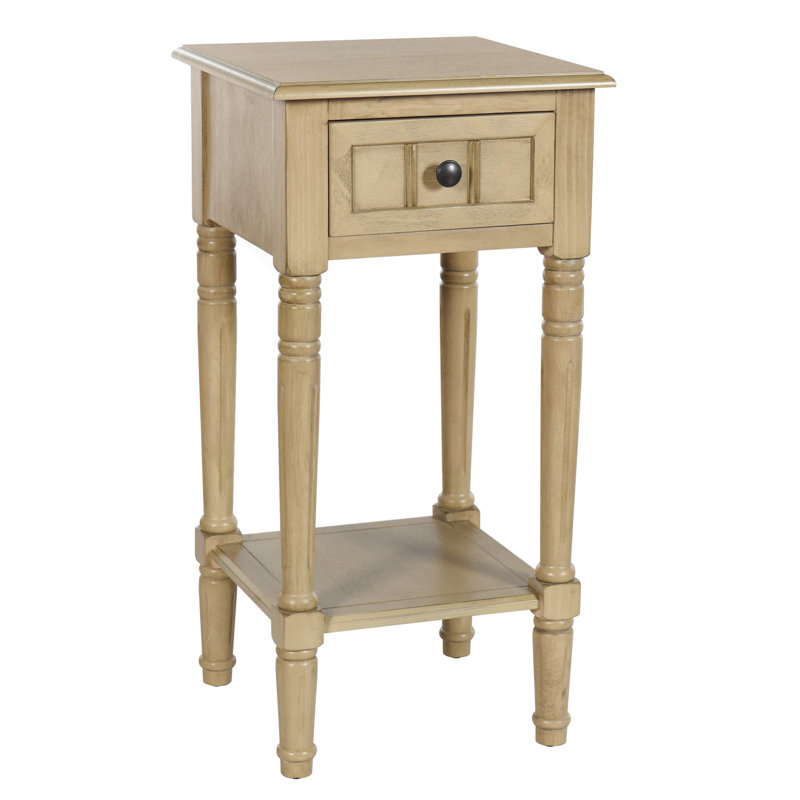 Elboa Collection Accent Table with One Drawer, Sahara