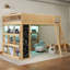 Lit mezzanine en bois Lumiscribe avec éclairage DEL et tablettes pour livres-134545993-134545996