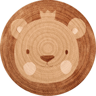 Round Rakel Vinyl Machine Printed Area Rug