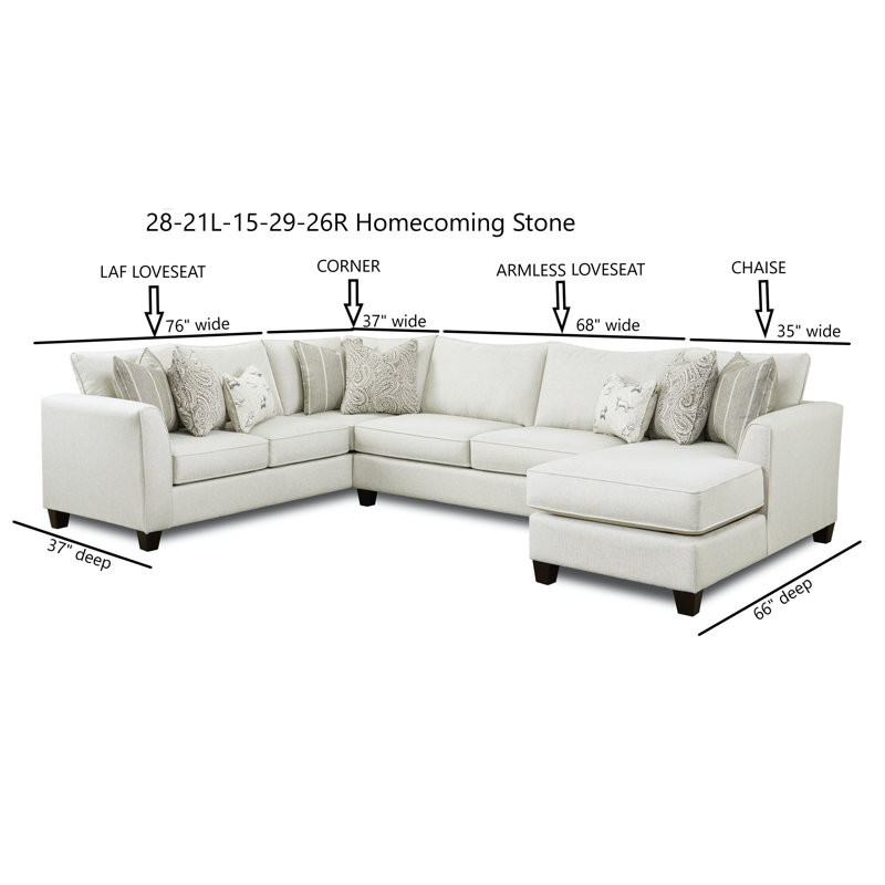 Hifsah 141" Wide Revolution Performance Fabrics® Right Hand Facing Modular Sectional