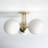 Luna Glass Semi Flush Mount-306874427
