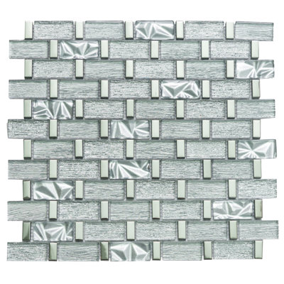 Carreau de mosaïque en verre 11 po x 14 po Wonderland