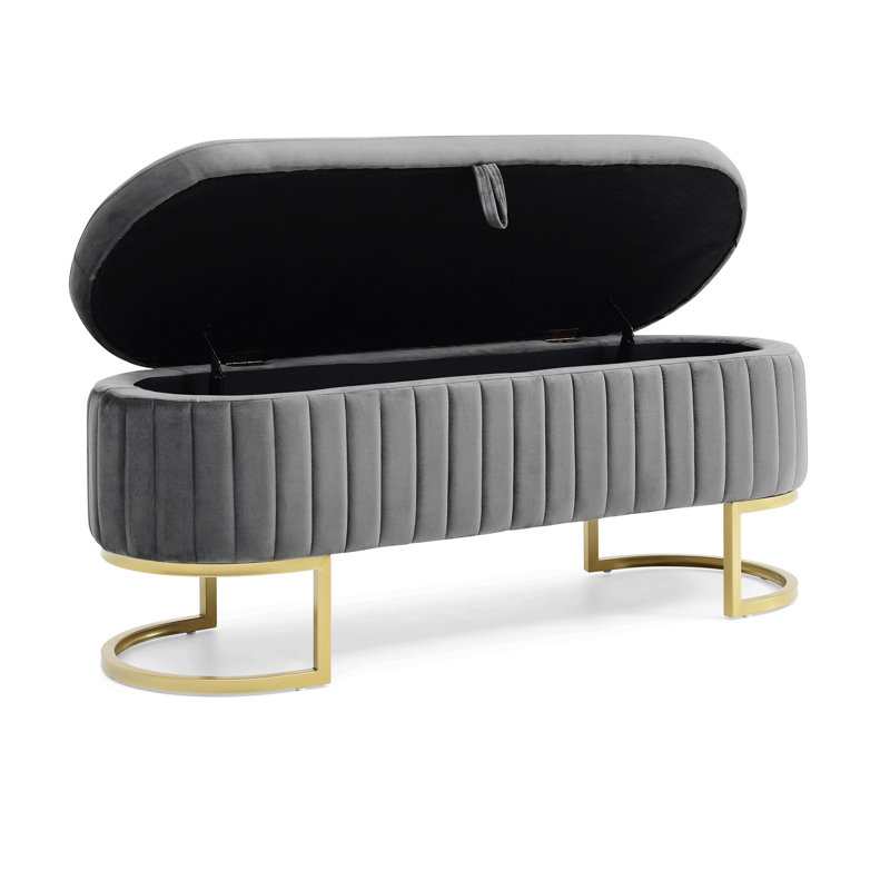 Storage Bedroom Bench, Gray