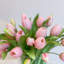 Real Touch Faux Tulip Arrangement In Glass Vase-1233412100