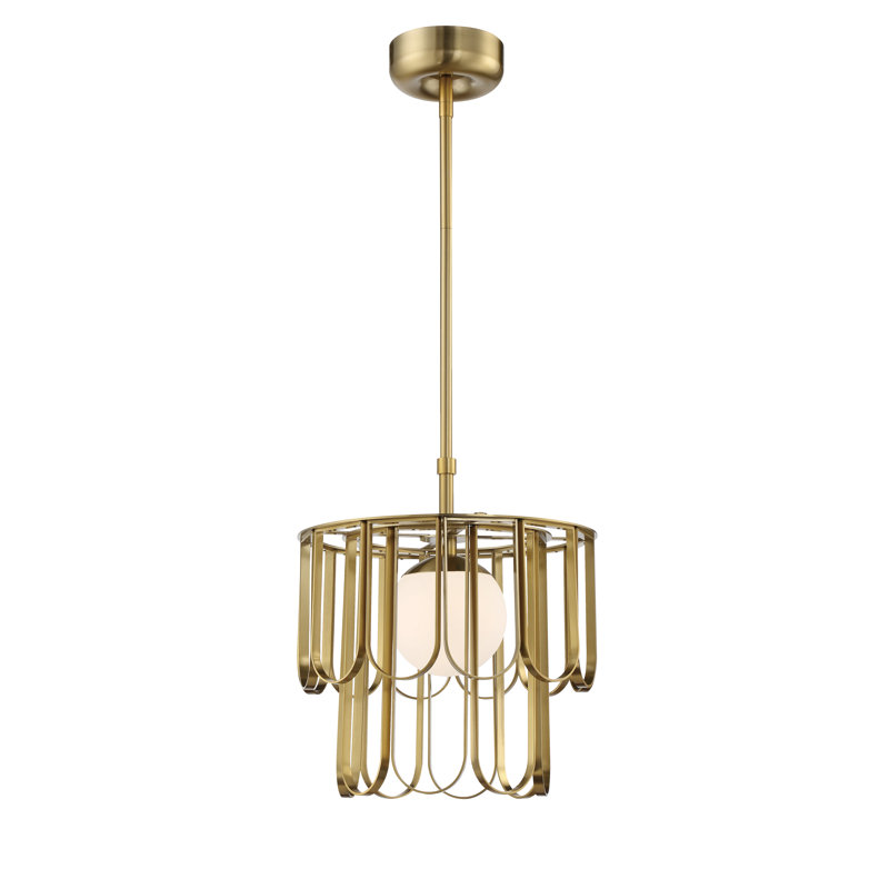 Hialmar 1 - Light Unique/Statement Pendant, Brass, 61.17" H x 15" W x 15" D