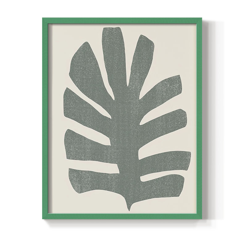 Palm Morph III, reproduction encadrée - bois massif, H 21 po x l 17 po, Vert
