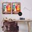 «Bright Room Sitting Cat», ensemble de 2 toiles flottantes encadrées dorées par Roozbeh Bahramali-843584595-843584598