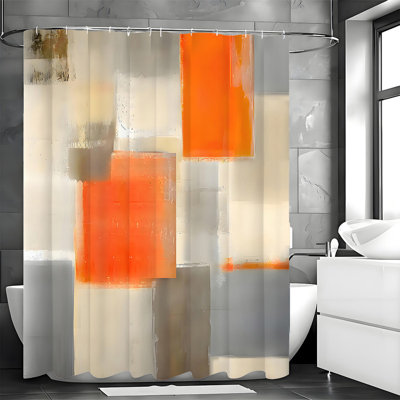 Abstract Shower Curtains with Hooks Included