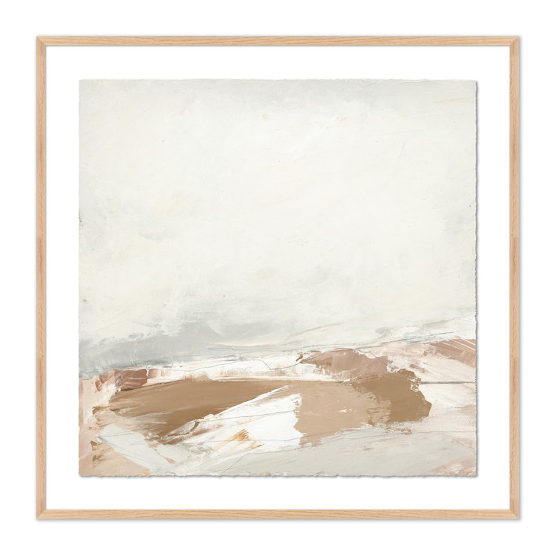 Desert No. 1 Painting by Melanie Biehle, 32" H x 32" W, White Oak Paper Single Picture Framed