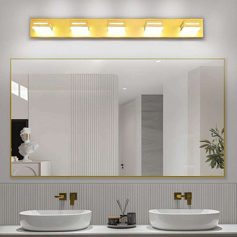 LED Bathroom Vanity Light Fixture With Cool White 6000K, Rust-Resistant Modern, Adjustable Rotating Lights For Over Mirror Installation In Bathroom Or Powder Room