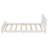 Twin Solid Wood Platform Bed Frame with Headboard – Low Profile Floor Bed with Support Slats, White-1256623521