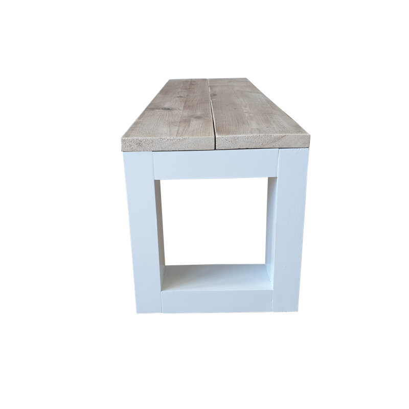 Sitzbank Lenka aus Massivholz, 43cm H x 120cm W x 38cm D