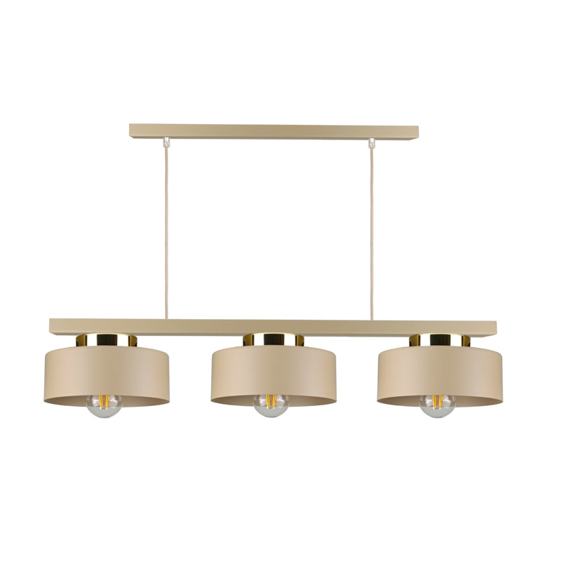 3 - Light Drum Pendant, Beige