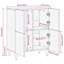 Solid Wood Rectangle Accent Cabinet