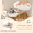 48.5” Solid Wood Cat Tree with Hanging Cradle Jute Scratching Post Perch Soft Plush