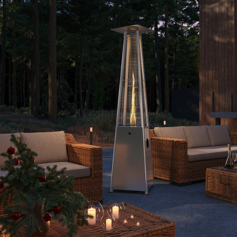 Chauffe-terrasse au propane en acier inoxydable Lassus