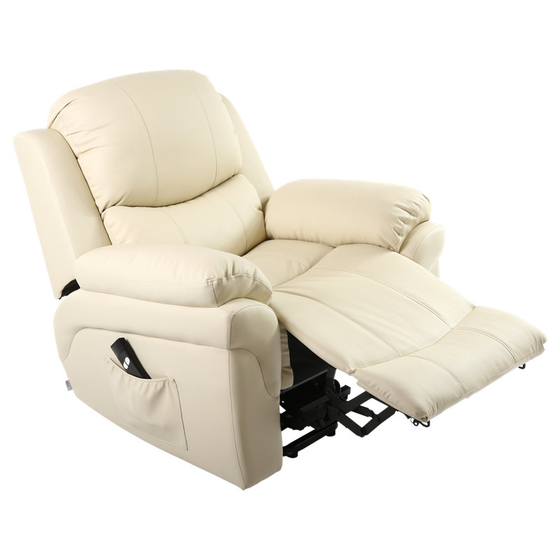 97cm Wide Lift Assist Standard Recliner, Single Motor Lift Assist, Cream
