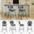 Swivel Kitchen Counter Stool with Black Metal Frame & Gary Faux Leather (Set Of 2)-2085700185