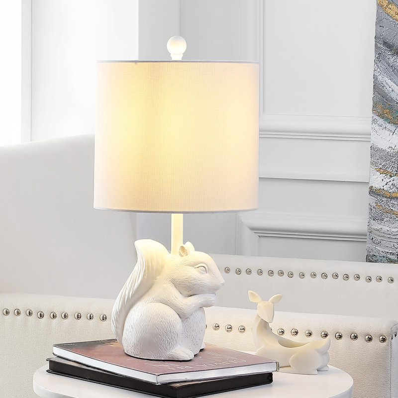 Edmund Ceramic/Iron Table Lamp, White