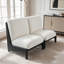 Chaise d'appoint en bois massif avec coussin moelleux intégré (ensemble de 2)-130897857