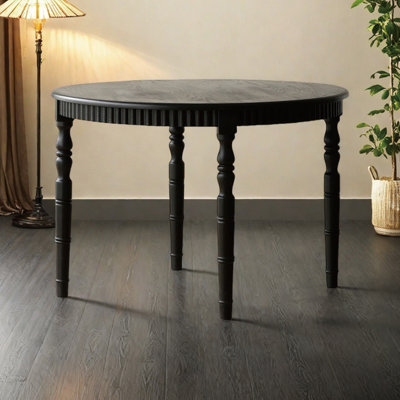 Traditional aesthetics solid wood dining table