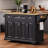 54Inch Large Kitchen Island With Rubber Wood Drop Leaf, Embossed Texture Rolling Kitchen Cart On 4 Wheels With 4 Doors And 3 Drawers, Kitchen Island With Storage For Kitchen, Dining Room-182614336