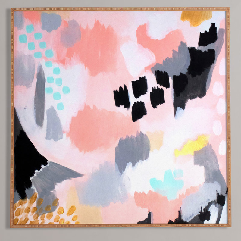 « serenity abstract », reproduction d’art encadrée, H 30 po x l 30 po x P 1 po