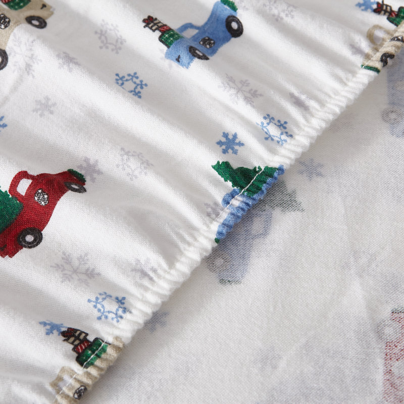 Gray Deer Lodge Queen Cotton Flannel Sheet Set