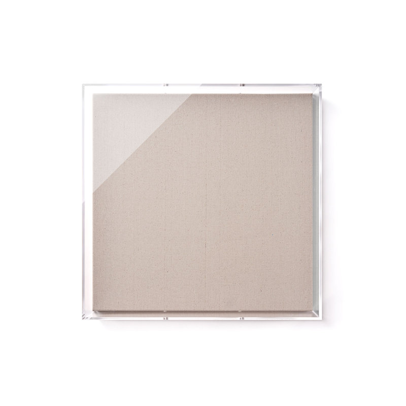 Cadre acrylique en acrylique transparent beige, 20 po x 20 po