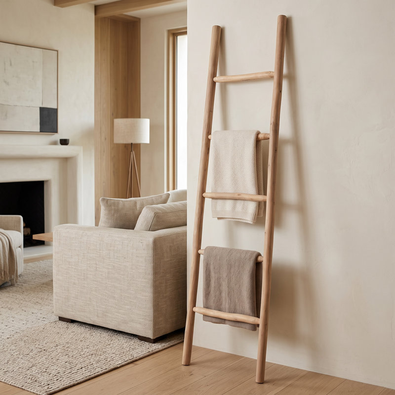 Willow 71" Solid Wood Blanket Ladder