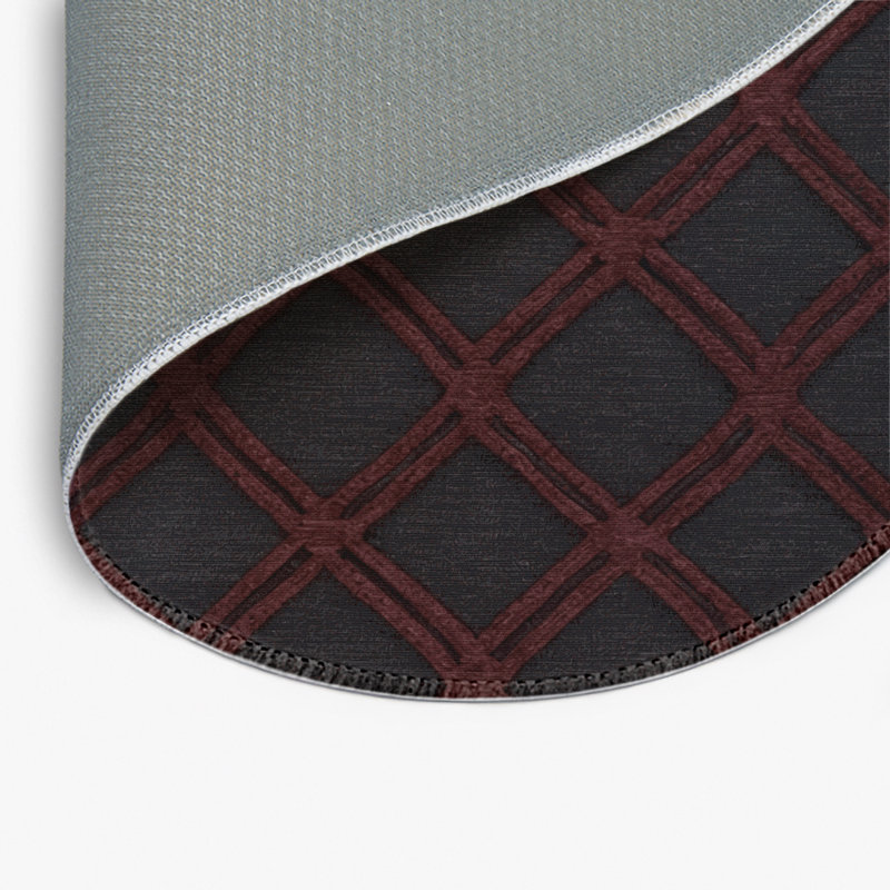 Tapis brun intérieur et extérieur Trellis, Rond 5 pi