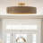 5-Light Natural Farmhouse Semi Flush Mount 