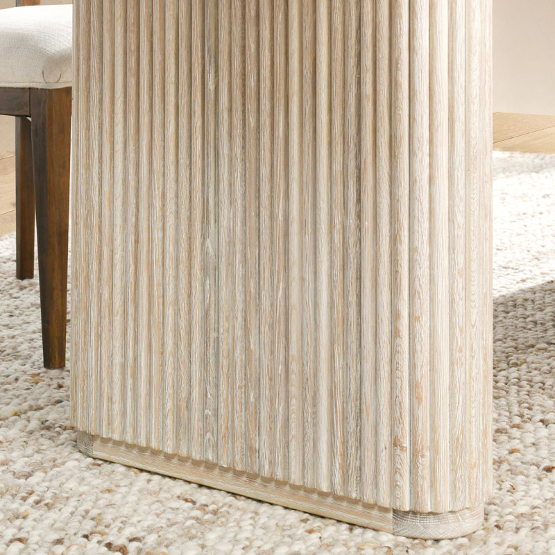 Vander 84" Oak Cream Farmhouse Dining Table