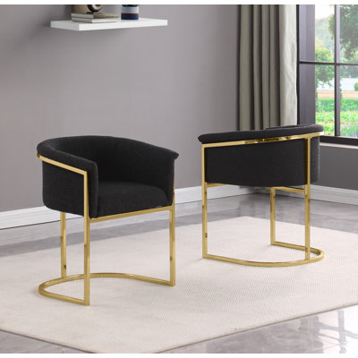 Chaises d'appoint en tissu avec base Boucle
