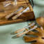 Set Of 4 Stainless Steel & Wood Handle Spreaders