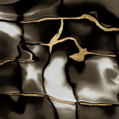 Golden Shimmer IV by Alonzo Saunders - Wrapped Canvas Painting