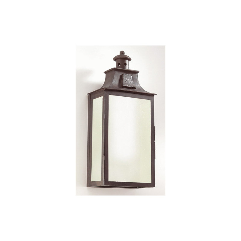 Newton Wall Light, 19.5" H x 8.75" W, No (w/ Clear Seeded Shade)