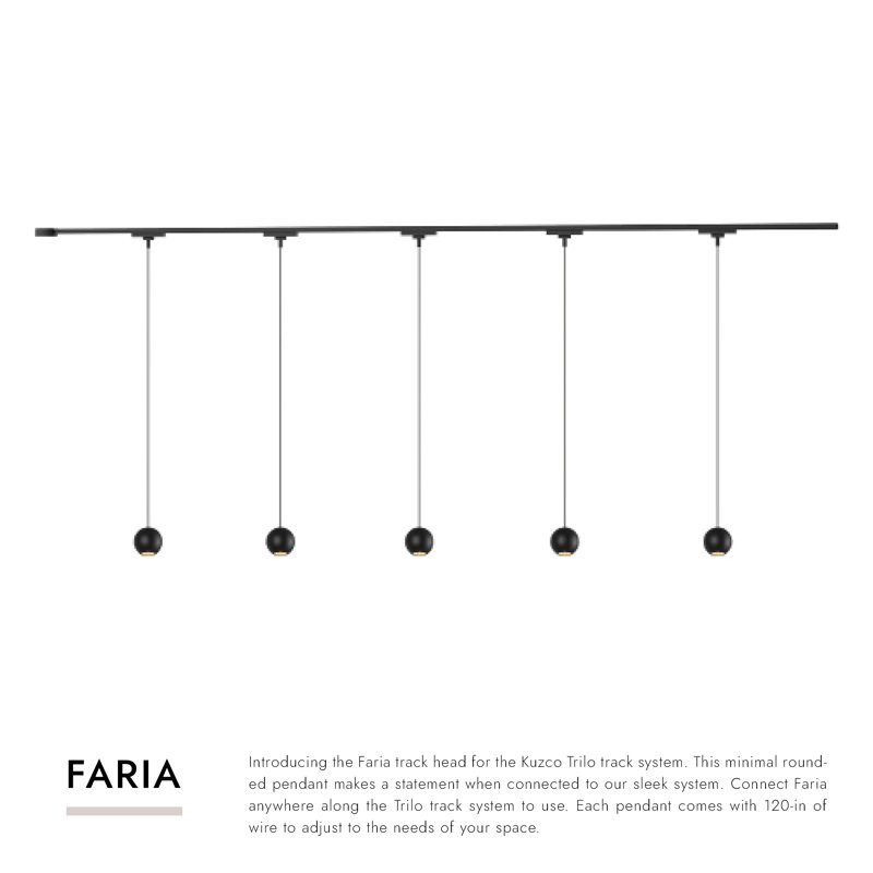 Faria 5 Light Brushed Gold dimmable 3000K LED Trilo Track Ceiling Kit, Brushed Gold