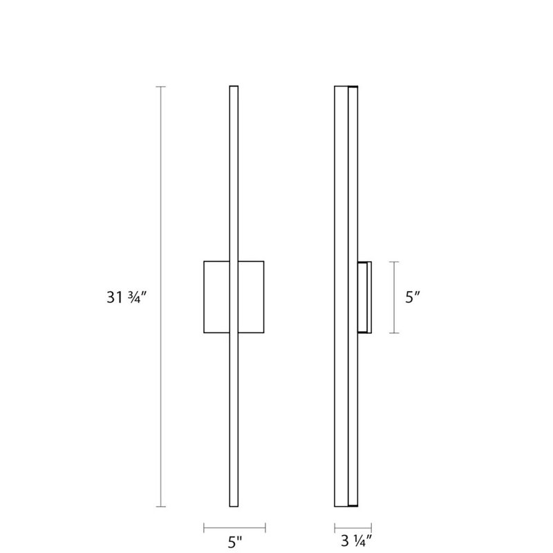 Stiletto 1 - Light LED Vanity Light, Yes, Satin White