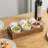 3 Ceramic Condiment Servers with Serving Tray