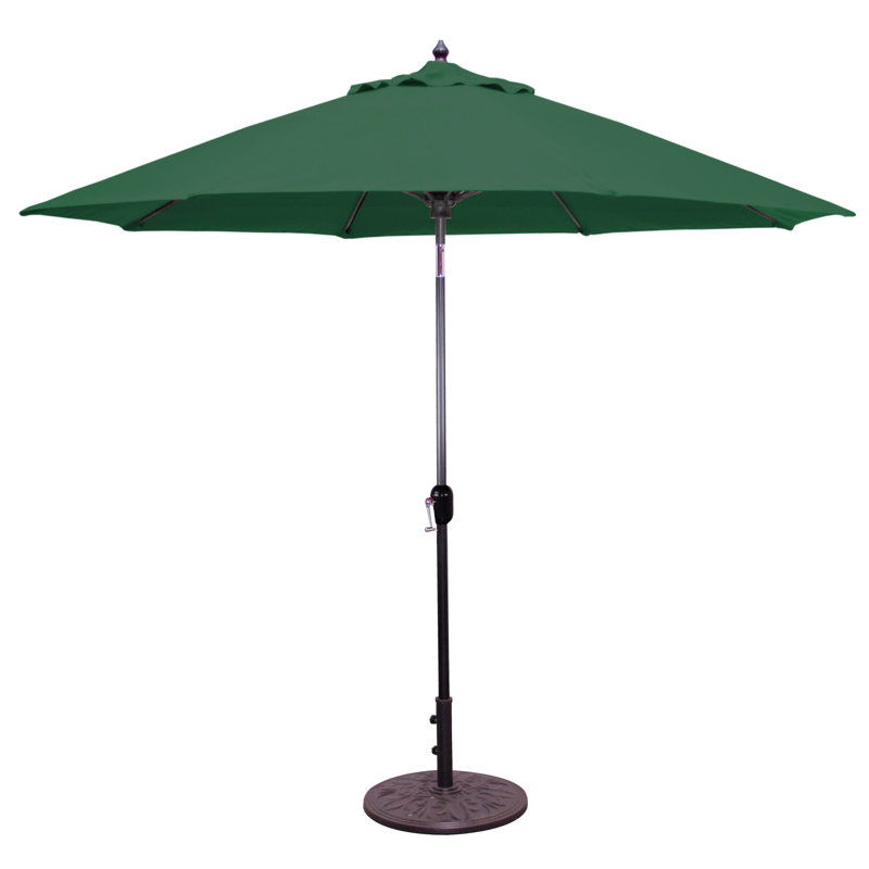 Parasol de marché 9 pi Nadasha, Noir, Vert forêt