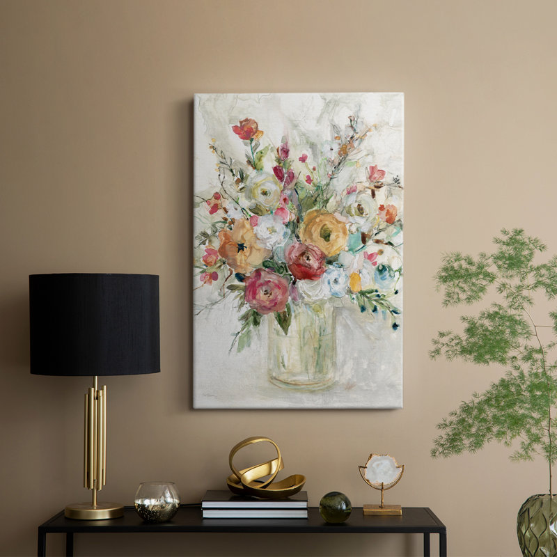 Bouquet contemporain - galerie Cavas sur mesure, H 18 po x l 12 po