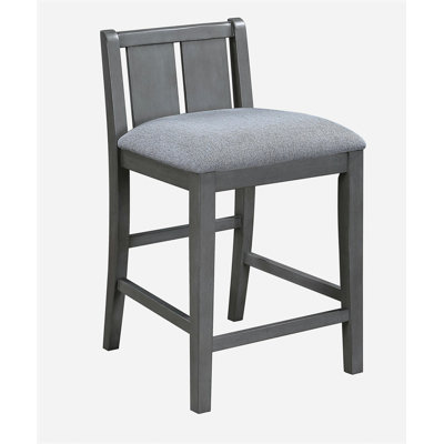 Ensemble de 2 tabourets de bar rembourrés peints gris Graham, tabouret de bar de 20 pouces