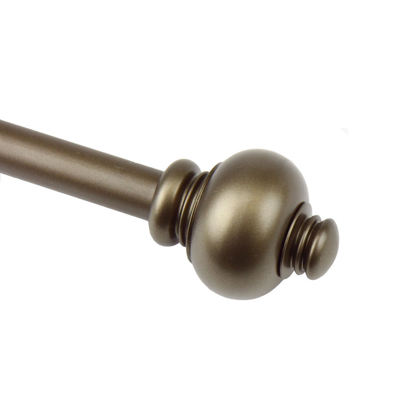 Mcfall Adjustable Single Curtain Rod, 84" - 120" W