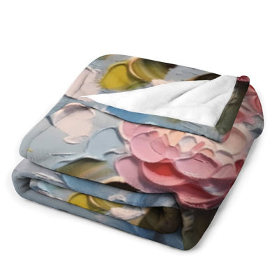 Jeté en flanelle Impasto Floral Vase Luxury