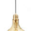 Luminaire suspendu en forme de cloche en verre doré / ambre de 9 po de diamètre-977976308