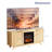 Farmhouse 58'' TV Stand For Tvs Up To 70'' With Electric Fireplace And 2-Door-119304844