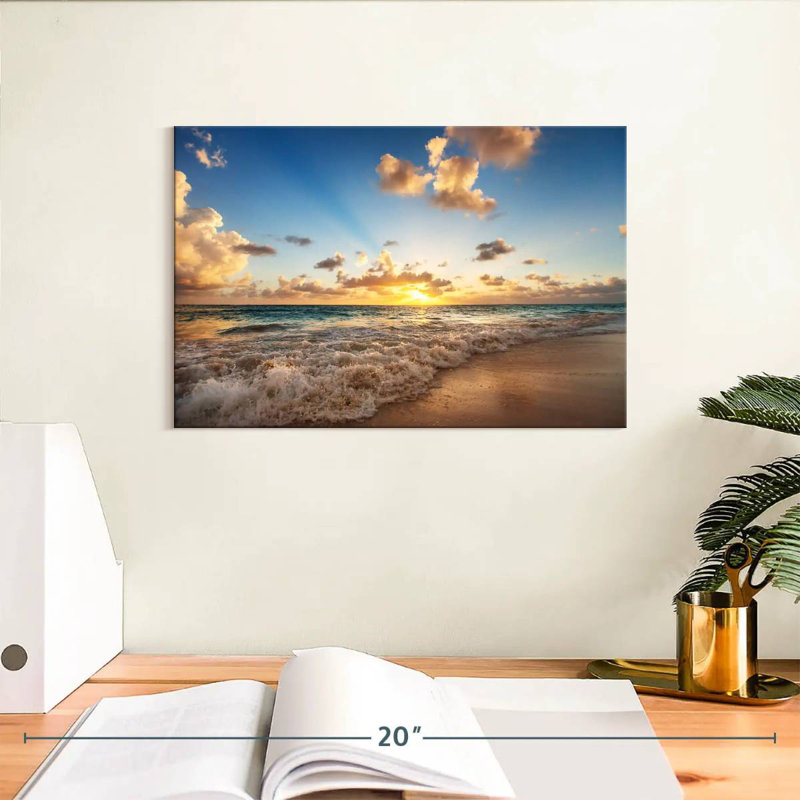 Gillard Sunrise On Caribbean Beach, 8" H x 12" W